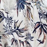 Free People  Top Bell Flower Double V Lace Tunic Tank Ivory Floral Small Romance Photo 7