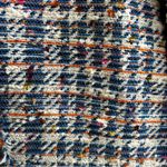 The Fold Kingswood Tweed Double Breasted Fringe Detail Blazer Jacket US 10 UK 14 Blue Photo 10