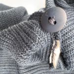 Mersea Navy Blue OS Knit Sweater Red White Stripe Sleeve Cuff Button Back Size undefined Photo 3