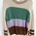 Lush Clothing Lush Colorblock Knit Sweater Women’s | Size M | Chunky Crewneck Pullover Photo 0