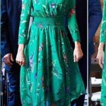 Maje  Rayema Green Floral Long Sleeve Midi Dress Photo 1