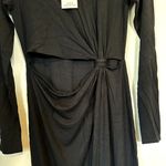Good American NWT  Black Gathered Waist Cut Out Midi Dress - Size 3 (Large) Photo 4