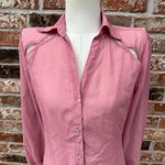 Wet Seal Vintage Y2K Pink Long Sleeve Fitted Button Down Shirt Photo 1