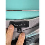 Talbots  Plaid Skirt Size 8 Wool Blend Blue Gray Black Check Lined Classic Winter Photo 3