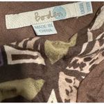 Boden Dress Floral Print Slip On Sheath Style V Neck Mini Length Brown Purple 6‎ Brown Photo 2