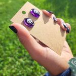 Scream Ghostface Halloween Resin Stud Earrings Photo 1