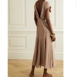 TOVE Elodie Open Back Silk Crepon Midi Dress Size 38 Photo 1