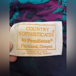 Pendleton Vintage Country Sophisticates by  Blouse Art To Wear Floral Teal Size 8 Photo 7