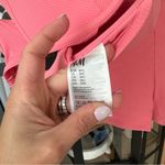 H&M  bikini set swimsuit shorts bra top underwire coral ribbed high rise barbie Photo 3