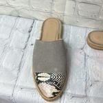 Kaanas  Melilla Snakeskin Print Espadrille Mule Slide Flat Shoes Size 7 Photo 2