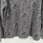 J Jill Gray Cotton Blend Animal Print Leopard Thin Knit Sweater Size Large Photo 8