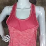 Reebok  Tank Top Woman's Size Medium Pink Space‎ Dye Racer Back Mesh Yoga Workout Photo 2