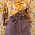 Aaron and Amber high waists faux leather tie waist short lilac size M Photo 8