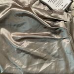 Emerald Sundae B40 New Womens  Elegant Silver Satiny Silky Lined Dress size Small Photo 6