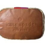 Kate Spade  New York Brown, Tan, and Red Canvas Tote Photo 2