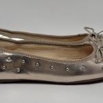 Nine West  Women's Metallic Curvy 3 Bow Tie Studded Ballet FlatsSize 9.5 M Photo 12