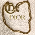Christian Dior DIOR Oversized CD Monogram Gold Plated Pendant on 22” GP Necklace in DIOR BOX Photo 4