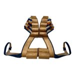 Tory Burch EUC Alma Wooden Platform Navy Orange Ivory Fringe Heels Shoes 10 M Photo 5