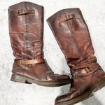 Rag and Bone  Abbey Riding Boots Brown Leather Tall Distressed size 37 US 7 Photo 0
