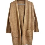Eileen Fisher  Tan Organic Cotton Boucle Long Cardigan Coastal Cozycore Fall Work Photo 0