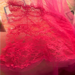 Sherri Hill Deep Raspberry Pink Beaded Tulle Skirt Mermaid Gown- Dress 2 Photo 13