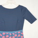 Matilda Jane Small Dress Peyton Fit n Flare A Line Pleated Striped Floral 127 Photo 3