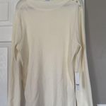 Chico's Rhinestone Bling Shoulder Detail Cream White Sweater Cozy Holidays NWT Photo 0