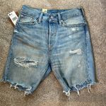 Ralph Lauren Double RL Vintage Straight Leg Distressed Denim Shorts Blue Size 25 Photo 0