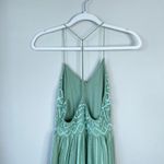 FROCK & FRILL Seafoam Green Gown Dress Size 2 Mint Maxi Elegant Party Sequin Photo 6