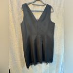 Bar III  Womens Lace Trim Bodycon Dress, Black, size 12 Photo 6