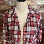 J.Crew  Red White and Blue Plaid Long Sleeve Button Down Shirt Size XS Photo 1