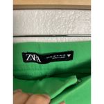 ZARA Green High Waist Cropped Flare Leg Pants Size Small Photo 3