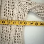Garnet Hill  Cashmere Angora Lams Wool Cardigan Cream Beige Open Sweater XS Photo 7