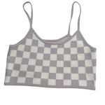 Aeropostale Lavender Checkered Cropped Sweater Cami Size XL Photo 3
