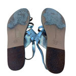 Ancient Greek Sandals Lasercut Flat Leather Sandals Silver Size 38 US 8 Photo 6