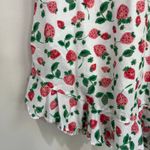 J.Crew Plus 2X 100% Cotton Strawberry Print Ruffle Hem Midi Skirt Photo 9