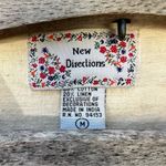 Vintage Cottagecore Pastel Embroidered Linen Cotton Blend Vest Granola Gorp MED Tan Photo 4