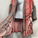 Ivy Jane  Duster Kimono Coverup  XS open cardigan mixed media print oversized Photo 2