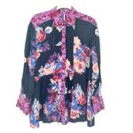 Free People Women Viscose Brunch A Bunch Floral Peplum Oversized Tunic Top XS Photo 2