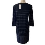 Hilary Radley  Black Gray Striped Dress Size Medium NEW Photo 2