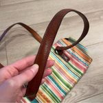 Fossil  Signature Striped Multicolor Leather Shoulder Bag Photo 10