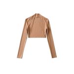 Aritzia Tan cropped cardigan shawl long sleeve small coat top Photo 1