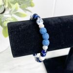 Aromatherapy Lava Stone Handmade Beaded Bracelet Photo 1