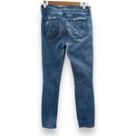 Mother The Looker Crop Distressed Medium Wash Jeans in Graffiti Girl Sz 27 Blue Photo 5