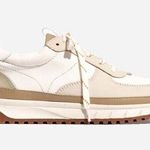 Madewell  Kickoff Trainer Sneakers in Antique Cream Multi Size 7 Photo 0