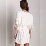 Stone Cold Fox  ivory silk crocheted lace sleeve robe Photo 3