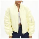 Urban Outfitters NWT BDG X  Charlie Barrel Sleeve Bomber Jacket XS Yellow Photo 1