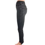 ZARA  Black Washed Mid Rise Stretch Casual Cropped Skinny Denim Jeans Size 4 Photo 1