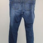 Liz Lange Maternity Ankle Skinny Distressed Dark Wash Jeans — Size Small Photo 5