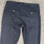 Theory Emery Crunch Pant Black Sz 4 Wide Flare Leg Linen Trousers Career Office Photo 8